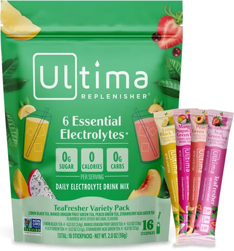Vista 14 de Ultima Replenisher - Bebida de electrolitos en polvo vegana, endulzada naturalmente y sin OMG, bebida hidratante adecuada para dieta cetogénica