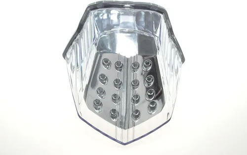 Vista 2 de Compatible con Yamaha 2009-2017 FZ6R, 2009-2017 XJ6; luz trasera LED transparente de freno + indicadores de señal de giro integrados
