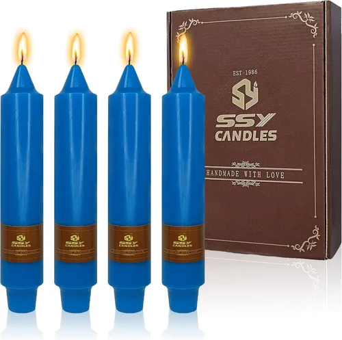 Vista 58 de Velas de hechizo blanco de 5 pulgadas, velas cortas cónicas de vigilia, velas de campanilla, 4 unidades para oración y meditación de fe religiosa