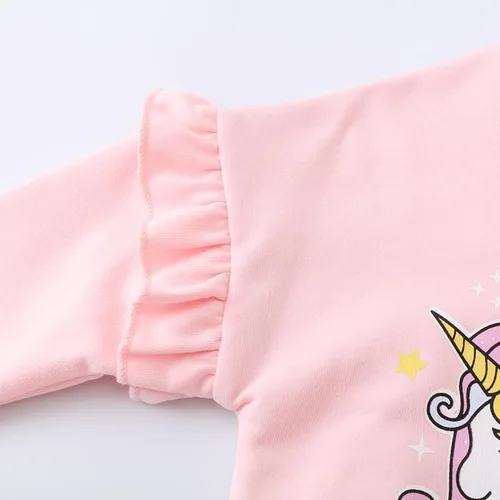Vista 5 de Sudaderas casuales de manga larga para niñas pequeñas, suéter de cuello redondo, camisas de invierno para niños pequeños, ropa de 2-7T