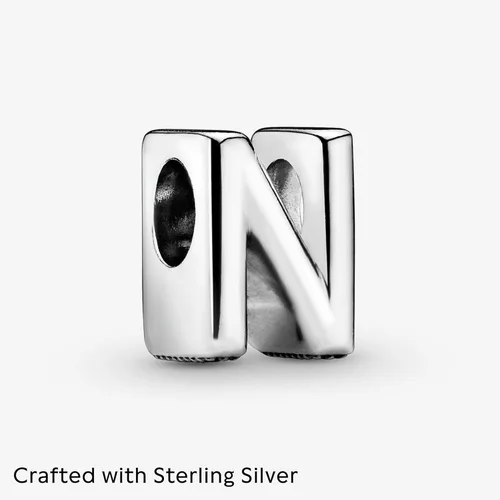 Vista 3 de Colgante de plata de ley 925 con letra PANDORA