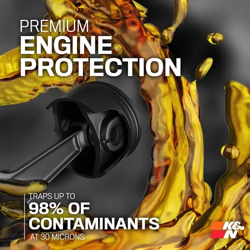 Vista 3 de Motocicleta K & N/Filtro de aceite de alto rendimiento Powersports, Cromado