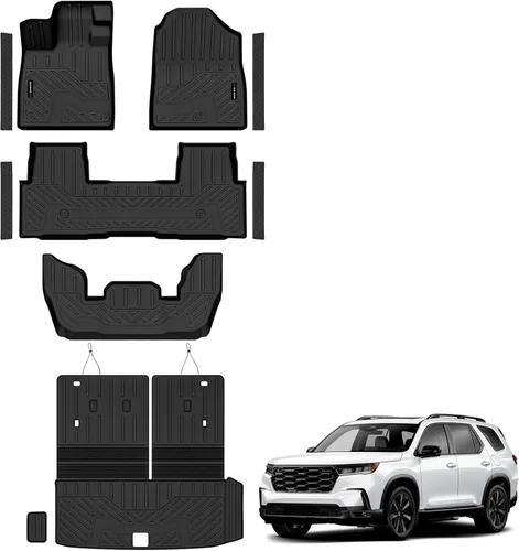 Vista 27 de Auxko Alfombrillas para todo tipo de clima, aptas para Honda CR-V 2017-2022, forros de elastómero termoplástico, accesorios para todas