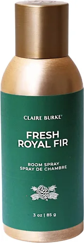 Claire Burke Fresh Royal Fir Scent Room Spray, 3 onzas, fragancia fresca para el hogar, fragancia natural para el hogar, ambientador natural de