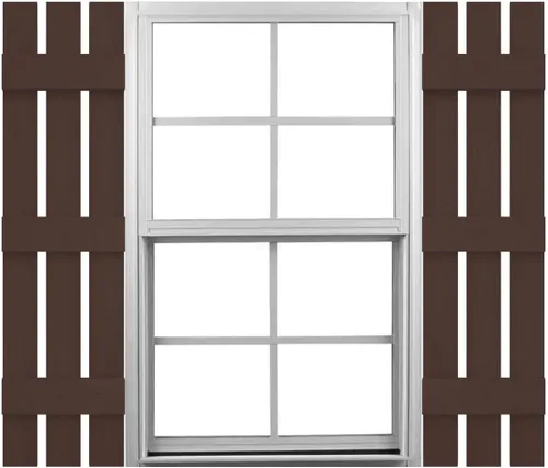 Vista 41 de Mid America - Persiana estándar de vinilo tipo revestimiento exterior de madera de 4 tablones de 14 pulgadas (1 par)