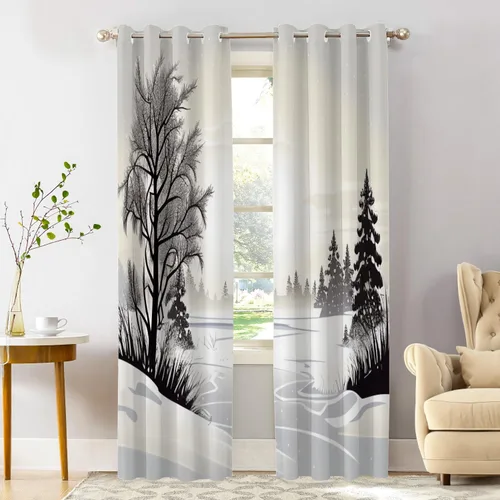 Vista 38 de Shrahala Blue Bright Tier Curtains for Kitchen Windows, Colorful Acrylic Paint Pour Abstract Design Cafe Curtain Multilayer Polyester Blackout Half