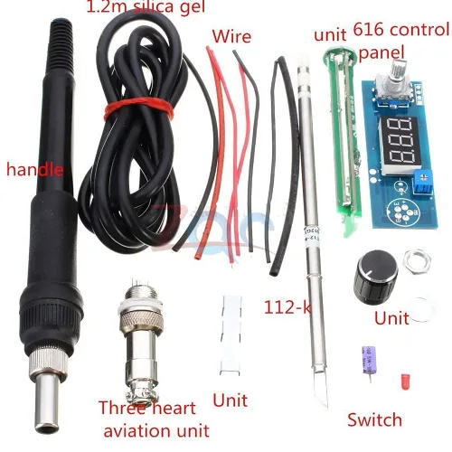 Vista 2 de Kits de controlador de temperatura de estación de soldador digital para mango HAKKO T12