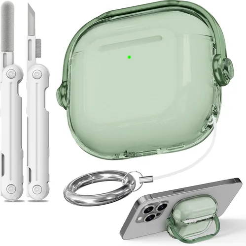 Vista 14 de Funda para Airpods Pro 3, fundas de bloqueo de seguridad para Apple Airpod Pro 3 (2025) con soporte para teléfono y kit de limpieza, protección