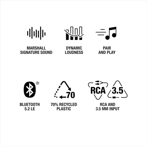 Vista 10 de Marshall Stanmore III Bluetooth Home Speaker - Wireless Plug-In Bookshelf Speaker Loud Stereo Sound with Bass and Treble Controls Record Player