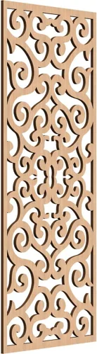 Vista 57 de 9 3/8 pulgadas de ancho x 24 3/8 pulgadas de alto x 1/4 pulgadas de alto, paneles de pared de madera con calado, cereza