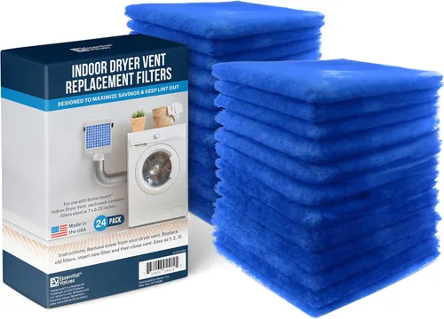 Vista 8 de Essential Values Paquete de 6 filtros compatibles con ventilación de secadora Bettervent para interiores, fabricados en Estados Unidos, eficiencia