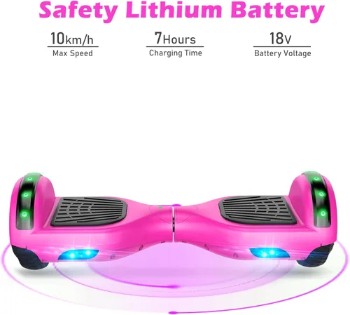 Vista 40 de CBD Scooter with Corlorful LED Lights,6.5" Wheels, Dual 300W Motor Scooter for Kids Girls Boys Adults, All Ages