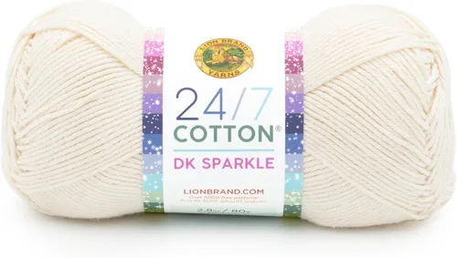Vista 53 de Lion Brand Yarn Estampados DK de algodón 24/7, hilo para tejer, ganchillo y manualidades, azul, paquete de 1