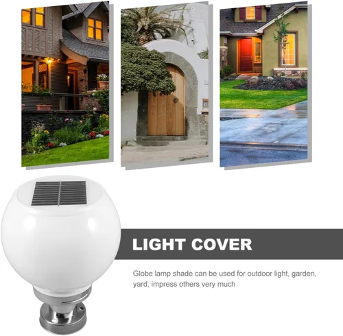 Vista 5 de Uonlytech Luz negra para poste al aire libre, luces de pilar alimentadas por energía solar con base de montaje en muelle, lámpara de césped