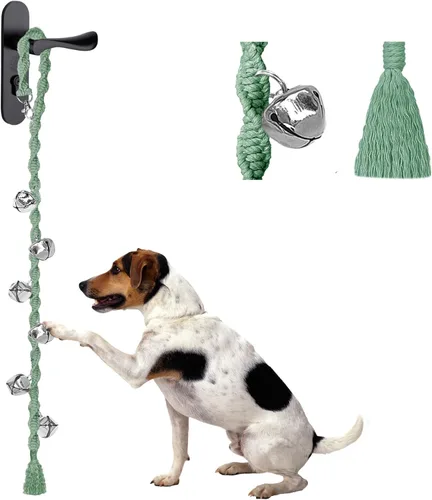 Vista 9 de Campanas de Perro para Salir al Aire Libre y Entrenamiento de Orinal para Cachorros, Campana de Puerta de Perro Ajustable para Ir al Baño, Hecho a