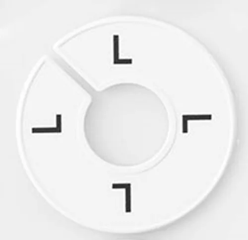 Vista 5 de NAHANCO CWBKIT2 - Divisor redondo de tamaño de ropa con estampado negro para el hogar o tienda de ropa, XS-XL, kit de 25 (5 tamaños de 5 cada uno)