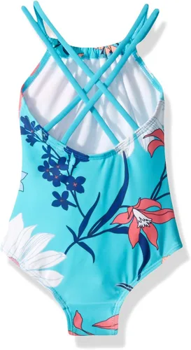 Vista 2 de Kanu Surf - Traje de baño Jasmine de una pieza para niñas con cuello Halter para ir a la playa o hacer