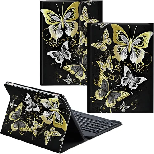 Vista 14 de Para Samsung Galaxy Tab S6 Lite Funda 2022/2020 Teclado Inalámbrico Desmontable Y Cubierta De Soporte De Cuero PU Funda Protectora Para Samsung