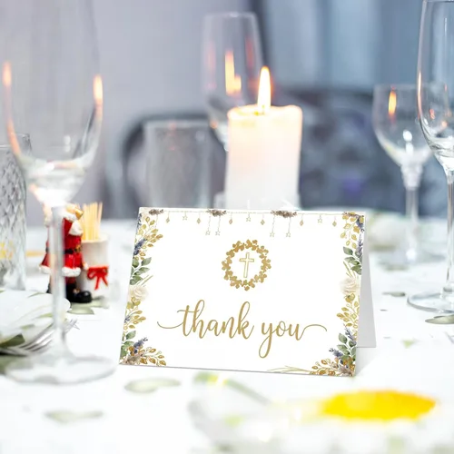 Vista 5 de Fumete Juego de 50 tarjetas de agradecimiento funerarias con sobres y calcomanías, tarjetas de agradecimiento con mensaje significativo de duelo