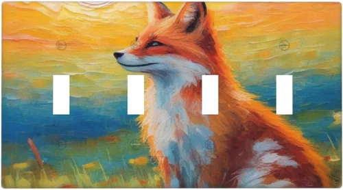 Vista 12 de Cubiertas Decorativas de Arte para Interruptores de Luz de Hojas de Otoño Placa de Pared de Palanca Individual Cubierta Decorativa para Interruptor