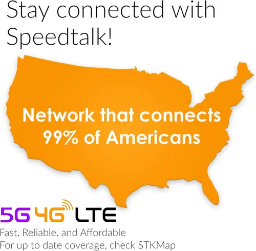 Vista 3 de SpeedTalk Mobile $5 Plan de pago inalámbrico prepagado para teléfonos inteligentes y teléfonos celulares 5G 4G LTE 2 de conversación, texto, datos