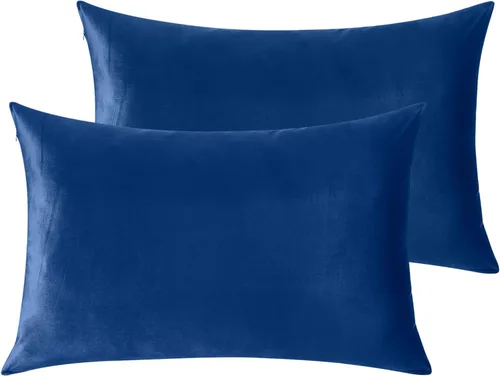 Vista 37 de StangH Funda de almohada de terciopelo suave para cabello y piel, tamaño Queen (beige camello, 20 x 30 pulgadas) juego de 2, fundas de almohada