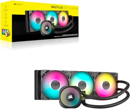 Vista 10 de [Usado] Corsair Nautilus 240 RS ARGB Enfriador de CPU líquido – 240mm AIO – Bajo ruido – Conexión directa a la placa base – Daisy-Chain – Intel LGA
