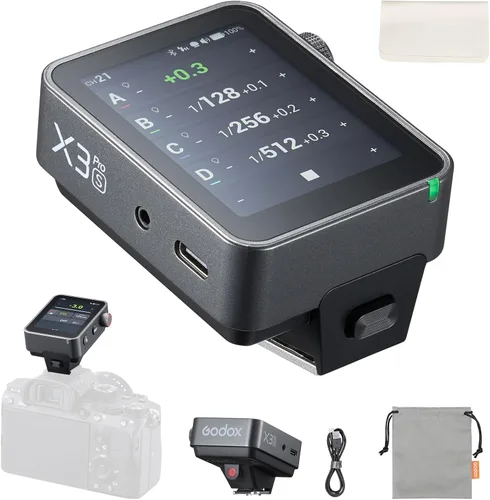 Godox Disparador de flash X3 Pro S X3Pro-S para Sony, pantalla táctil de 2.4 pulgadas, 1/8000s HSS TTL TCM, carga USB-C, duración de la batería de