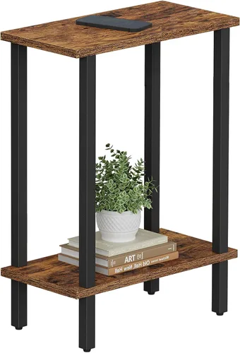 Vista 23 de TUTOTAK Mesa auxiliar pequeña, mesa de extremo estrecho, mesa de sofá delgada, mesita de noche delgada, mesa de sofá, sala de estar, dormitorio