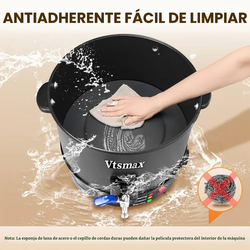Vista 5 de Derretidor eléctrico de cera de vela para la fabricación de velas, uso doméstico y comercial 12 lb Capacity Melts Wax Evenly. Adjustable