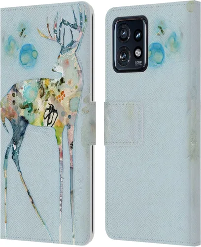 Vista 20 de Head Case Designs Officially Licensed Wyanne Quiet Creative Animals 2 Leather Book Wallet Case Cover Compatible with Motorola Moto Edge 40 Pro