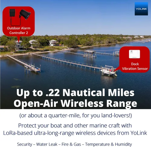 Vista 9 de Kit de inicio del sensor de vibración inteligente YoLink LoRa y Hub: Hub & Smart Shock, Detector de rotura de vidrio, manipulación, movimiento