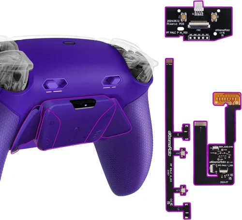 Vista 10 de eXtremeRate RISE4 Plus MAX - Kit de paletas traseras con topes de gatillo clicky y agarre de goma para controlador PS5 BDM-030 040 050, kit