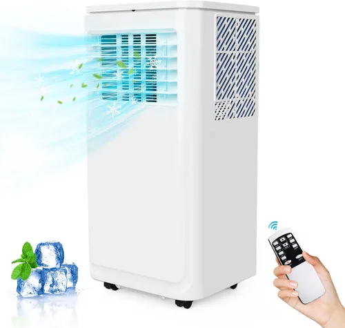 OFIKA Aire acondicionado portátil para interiores de 8000 BTU, unidad de CA portátil para habitaciones de hasta 350 pies cuadrados, aire