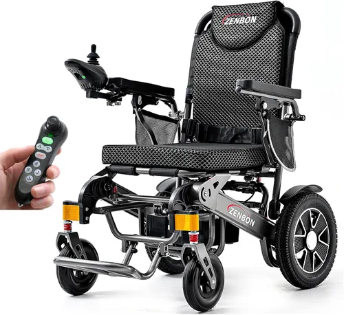 Vista 11 de Sillas de ruedas eléctricas ZENBON de 12 millas Cruise Range para adultos, silla de ruedas eléctrica ligera y plegable, sillas de ruedas motorizadas