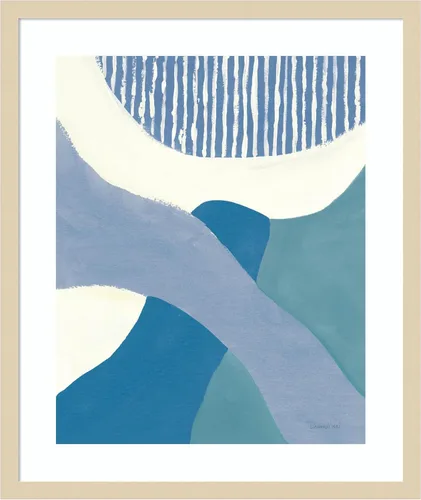 Vista 8 de Amanti Art Framed Wall Art Print 21x17 Retro Abstract VI Blue Green by Danhui Nai, Abstract Wall Art, Modern Contemporary Decor, Small Poster