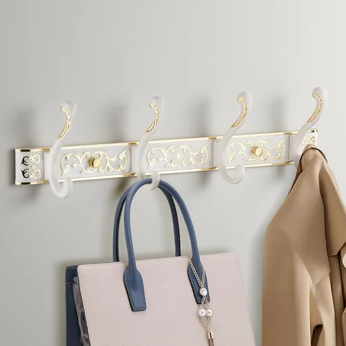 Perchero de pared con ganchos de montaje en pared para colgar, ganchos de pared vintage de aluminio engrosado sólido, perchero para ropa y sombreros