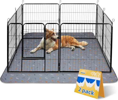 Vista 27 de Sunheir - Almohadillas lavables reutilizables para orina perros y entrenar mascotas, diseñadas para parques de juegos interiores, impermeables