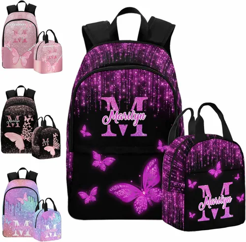Texto personalizado Elefante desgaste gafas mochila mochila mochila casual Daypack bolsa para mamá niñas, color00-05, Art Deco