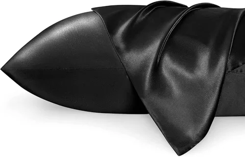 Vista 16 de Ciana Funda de almohada de satén para cabello y piel Queen - Juego de 2 fundas de almohada de seda satinada lujosas y sedosas con cierre de sobre