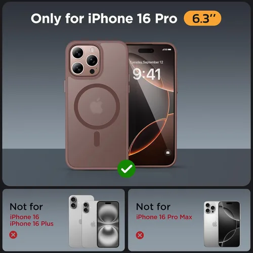 Vista 642 de Miracase - Funda magnética para iPhone 13 de 6.1 pulgadas (compatible con MagSafe) (con 2 protectores de pantalla), protección de grado militar