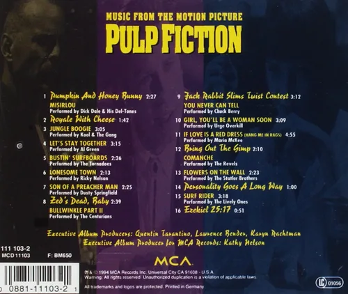 Vista 2 de Pu Fiction: Music From The Motion Picture Explicit Lyrics