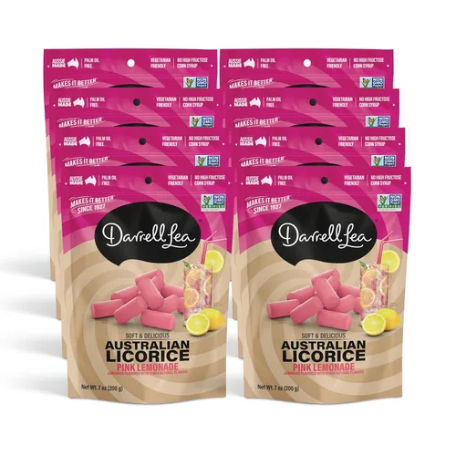 Vista 8 de Darrell Lea Regaliz australiano suave, sin OGM, sin aceite de palma, a base de plantas, sin jarabe de maíz con alto contenido de fructosa, dulce