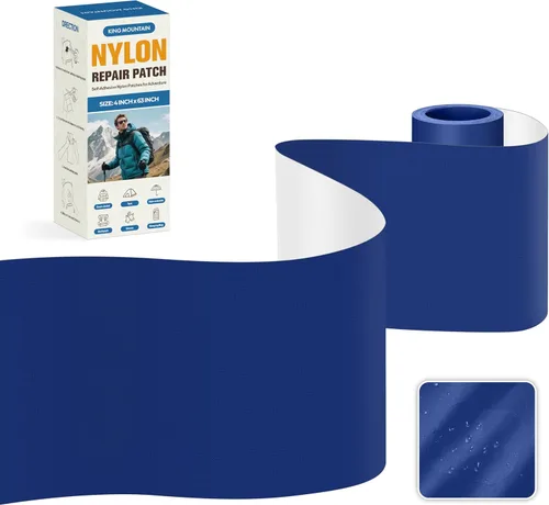 Vista 34 de KING MOUNTAIN Cinta de reparación de tela de nailon autoadhesiva, 4×63 pulgadas, parche rápido de reparación de chaqueta de plumón, kit de parche