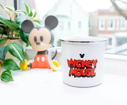 Vista 8 de Silver Buffalo Disney Mickey Mouse Aw Shucks Whoopee - Taza esmaltada, 21 onzas