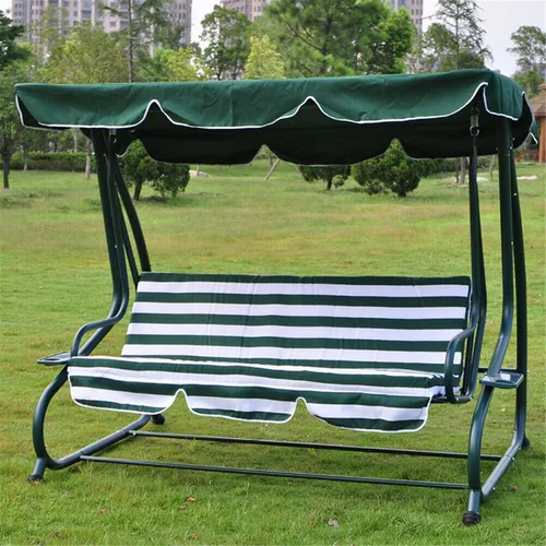 Vista 3 de Toldo de repuesto para silla de columpio para patio al aire libre para 3 personas + funda de asiento extraíble, cubierta de columpio de jardín
