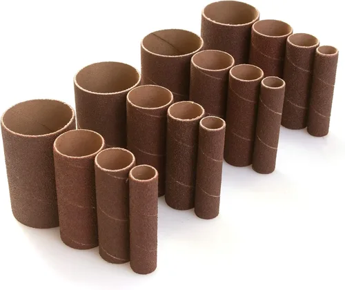 Peachtree Woodworking Supply 16 manguitos de lijado de tambor para contornos y taladros manuales o eje flexible