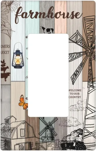 Vista 9 de Placa decorativa de pared eléctrica decorativa con bandera estadounidense, escopeta de doble palanca, placa de cubierta de interruptor de luz de 2