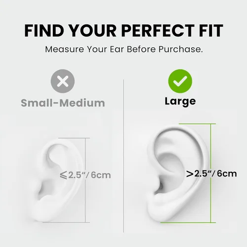 Vista 2 de Avantree Resolve – Auriculares con cable abierto de 3.5mm AUX con micrófono y gancho sobre la oreja, para personas mayores y hombres con orejas