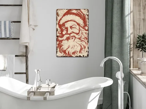 Vista 7 de Christmas Decoration Metal Santa Mantel Decor Art Sign